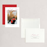 "Love and Cheers" - Holiday Cards in Poinsettia by Angellia Stefanie - Assembled
