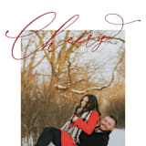 "Love and Cheers" - Holiday Cards in Poinsettia by Angellia Stefanie - Detail