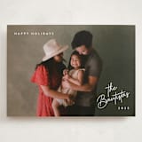 "Sans and Signature" - Holiday Cards in Snow by Hooray Creative - Front