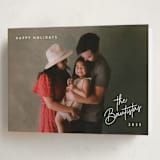 "Sans and Signature" - Holiday Cards in Snow by Hooray Creative - Folded Card