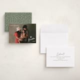 "Sans and Signature" - Holiday Cards in Snow by Hooray Creative - Assembled