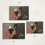 "Sans and Signature" - Holiday Cards in Snow by Hooray Creative - Formats Available