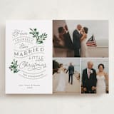 "A Little Married" - Holiday Cards in Evergreen by Sarah Brown - Front