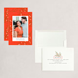 "Outlined Foliage" - Holiday Cards in Scarlet by Genna Blackburn - Assembled