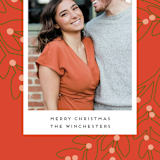 "Outlined Foliage" - Holiday Cards in Scarlet by Genna Blackburn - Detail