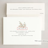 "Outlined Foliage" - Holiday Cards in Scarlet by Genna Blackburn - FREE Recipient Addressing