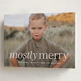 "Mostly Merry" - Holiday Cards in Vanilla by Ekko Studio - Folded Card