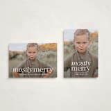 "Mostly Merry" - Holiday Cards in Vanilla by Ekko Studio - Photo Orientation Options