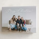 "Charming Script" - Holiday Cards in Frost by Erica Krystek - Folded Card