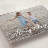 "Scripted Merry Christmas" - Holiday Cards in Snow by Kelly Schmidt - Detail