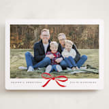 "Crimson Bow" - Holiday Cards in Crimson by Olivia Kanaley Inman - Front