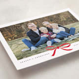 "Crimson Bow" - Holiday Cards in Crimson by Olivia Kanaley Inman - Detail