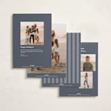 "Elegant Emblem" - Holiday Cards in Night Sky by Ekko Studio - Back of Card Options