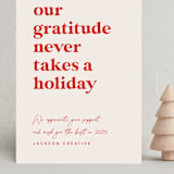 "Always Grateful" - Holiday Cards in Candy Cane by Louise Kay - Front