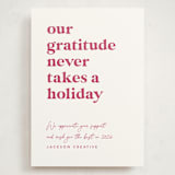 "Always Grateful" - Holiday Cards in Sugar Plum by Louise Kay - Front