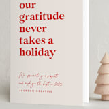 "Always Grateful" - Holiday Cards in Candy Cane by Louise Kay - Folded Card
