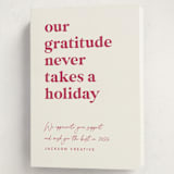 "Always Grateful" - Holiday Cards in Sugar Plum by Louise Kay - Folded Card