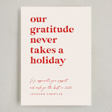 "Always Grateful" - Holiday Cards in Candy Cane by Louise Kay - Full Design