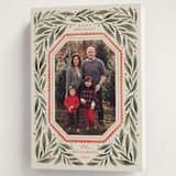 "Botanical Scallop Frame" - Holiday Cards in Wintergreen by Kristen Magee - Folded Card