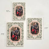 "Botanical Scallop Frame" - Holiday Cards in Wintergreen by Kristen Magee - Formats Available