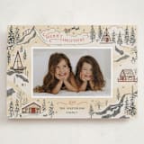 "Snow and Ivory Winter Scene" - Holiday Cards in Eggnog by Becky Nimoy - Front