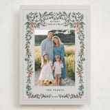 "Merriest Botanicals" - Holiday Cards in Snowberry by Angel Walker - Front