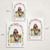 "Ribbon arch" - Holiday Cards in Cardinal by Sarah Knight - Formats Available