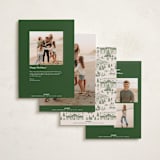 "Nutcracker Toile" - Holiday Cards in Fir by Teju Reval - Back of Card Options