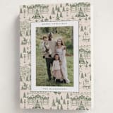 "Nutcracker Toile" - Holiday Cards in Fir by Teju Reval - Folded Card