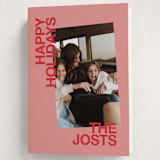 "Angled" - Holiday Cards in Berry by Inkblot Design - Folded Card