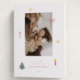 "Cross Stitch Christmas" - Holiday Cards in Snow by Claire - Folded Card