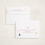 "Cross Stitch Christmas" - Holiday Cards in Snow by Claire - FREE Recipient Addressing