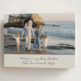 "Written Wish" - Holiday Cards in Ivory by Cass Loh - Folded Card