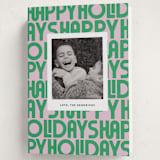 "Letters" - Holiday Cards in Candy by Up Up Creative - Folded Card