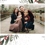 "Holly Branches" - Holiday Cards in Snow by Lissabeth Anglin - Detail