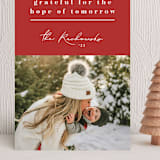 "Grateful for These Moments" - Holiday Cards in Pomegranate by Lisa Assenmacher - Front