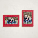 "Disney Mickey Mouse Minimalist Mickey" - Holiday Cards in Santa by Angela Garrick - Photo Orientation Options