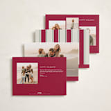 "Polka Dot Frame" - Holiday Cards in Stocking by Robert and Stella - Back of Card Options