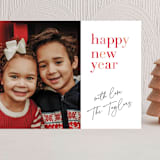 "Bright Holiday spirits" - Holiday Cards in Candy Cane by Kelly Nasuta - Front