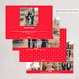 "Bright Holiday spirits" - Holiday Cards in Candy Cane by Kelly Nasuta - Back of Card Options