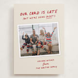 "Late but Great" - Holiday Cards in Berry by Louise Kay - Front