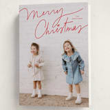"Off Script" - Holiday Cards in Cherry by Annie Clark - Folded Card