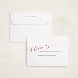 "Off Script" - Holiday Cards in Cherry by Annie Clark - FREE Recipient Addressing
