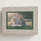 "Floral block print" - Holiday Cards in Forest by Creo Study - Folded Card