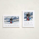 "Snow What Fun" - Holiday Cards in Ink by Olivia Raufman - Photo Orientation Options