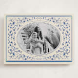 "Peaceful Blooms in Blue" - Holiday Cards in Porcelain by Sabrin Deirani - Front