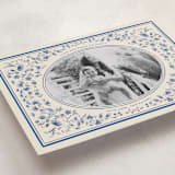 "Peaceful Blooms in Blue" - Holiday Cards in Porcelain by Sabrin Deirani - Detail