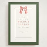 "Watercolor Bow" - Holiday Cards in Spruce by Cindy Reynolds - Front
