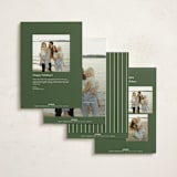 "Watercolor Bow" - Holiday Cards in Spruce by Cindy Reynolds - Back of Card Options