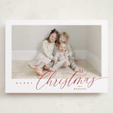 "Corner Slant" - Holiday Cards in Berry by Kelly Schmidt - Front